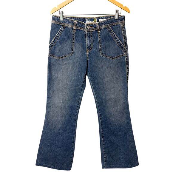 Y2K Old Navy Low Rise Denim Jeans Patch Pocket Flap Pocket Size 10 Vintage - Picture 1 of 8